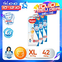 Combo SIÊU TIẾT KIỆM Bộ 3 Tã quần HUGGIES DRY PANTS BIG JUMBO size XL gói 42 miếng