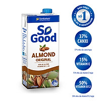 Sữa hạt hạnh nhân So Good hộp 1L, làm từ hạnh nhân Úc, calo thấp, ít ngọt, sản xuất tại Úc
