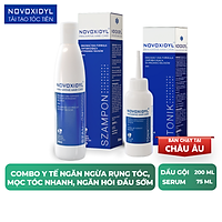 Combo Dầu gội 200ml + Serum Y Tế 75ml Novoxidyl chống rụng tóc, thúc đẩy mọc tóc nhanh