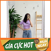ÁO CROPTOP ONLY 3 MÀU VÀNG TRẮNG TÍM HOT CHẤT ĐẸP - hot 2020