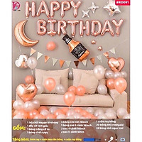 Set HAPPY BIRTHDAY màu rose gold 45 Bóng