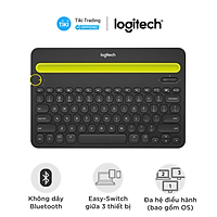 Bàn phím không dây bluetooth Logitech K480 - Kết nối 3 thiết bị, tối giản, phù hợp Mac/ PC/ Laptop/ Điện thoại/Tablet - Hàng chính hãng