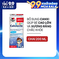 Siro bổ sung Canxi hữu cơ dành cho bé Doppelherz Aktiv Kinder Calciovin Liquid (Chai 200ml)