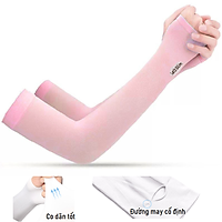 Găng Tay Chống Nắng Xỏ Ngón | Thun Lụa Lạnh | Co Dãn Tốt