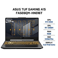 Laptop Asus TUF Gaming A15 FA506QM-HN016T (AMD R7-5800H/ 16GB (8GBx2) DDR4/ 512GB SSD/ RTX 3060 6GB/ 15.6 FHD IPS, 144Hz/ Win10) - Hàng Chính Hãng