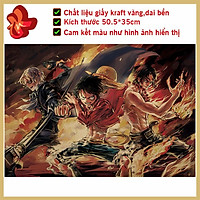Tranh dán tường trang trí One Piece I Retro Kraft Paper Poster Bar Cafe