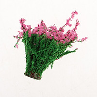 Natural Flower Model DIY Scenery Architecture Shrubs and Flowers Simulation Shrubs and Flowers for DIY Crafts Building Model Scenery Landscape 3Pcs