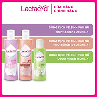 Bộ Dung Dịch Vệ Sinh Lactacyd Soft & Silky Dưỡng Ẩm 250ml + Odor Fresh Ngăn Mùi 150ml + Pro Sensitive Da Nhạy Cảm 250ml