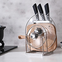 Kệ để dao thớt đa năng Giá treo nắp nồi inox 304 bền chắc không gỉ sét Dụng cụ nhà bếp Kệ để nắp vung dán tường GTH