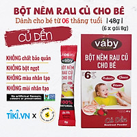 Bột nêm Củ Dền & Phô mai dành cho bé ăn dặm VABY Hộp 48g (6 gói x 8g) - Gia vị nêm và rắc dành cho bé từ 6 tháng tuổi
