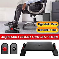Angle Adjustable Height Office Foot Rest Stool Ergonomic Foot Massage Under Desk Footrest Home Office