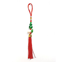 Dây Treo Bầu Hồ Lô Đá Phong Thủy Xanh Ngọc 35cm