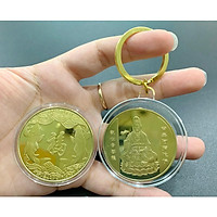 Móc khóa xu Quan Thế Âm và Song Ngư - Vật phẩm phong thủy , thích hợp trang trí , móc điện thoại , balo ..., sưu tầm