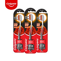 Bộ 3 bàn chải đánh răng Colgate ngăn chảy máu nướu SlimSoft Advanced từ khoáng núi lửa siêu mềm mảnh (Màu ngẫu nhiên)