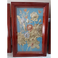 Tranh Đồng phù điêu SEN HẠC