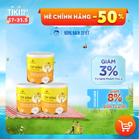 Combo 3 Hộp Tăm bông trẻ em Bông Bạch Tuyết (336 que/hộp tròn)