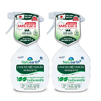 Combo 2 chai xịt diệt khuẩn Natuearth Plus 410 ml - Dùng trong gia dụng và y tế (Hiệu quả ức chế Virus SARS CoV 2 được kiểm nghiệm)