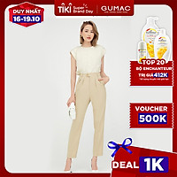 Áo sơ mi nữ thiết kế sát nách kết hợp nẹp vai GUMAC AB5118