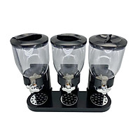 Plastic Triple Canister Cereal Dispenser Machine Storage Bottles Supplies