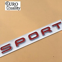 Tem dán decal thể thao SPORT nổi 3D Inox trang trí ô tô (Đỏ)