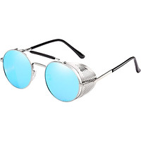 Woman Steampunk Sunglasses Retro Colorful Film Reflective Frog Street Fashion Sunglasses