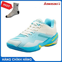 Giày cầu lông kawasaki K366 chính hãng dành cho cả nam và nữ, chống trơn trượt - tặng tất thể thao bendu