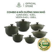 Bộ 6 nồi sứ dưỡng sinh Minh Long (0.35L/0.55L - 0.4L/0.85L)