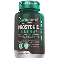 Prostate Support Supplement for Men's Health with Saw Palmetto Beta Sitosterol, Pumpkin Seed, Pyguem, Bladder & Less Urination - Men Prostate Health DHT Blocker 120 Vegan Pills Capsules