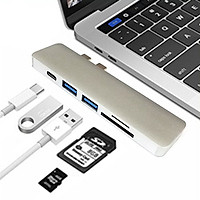 Bộ chia 2 cổng USB-C ra 2 cổng USB-A và 1 cổng USB-C kiêm đầu đọc thẻ
