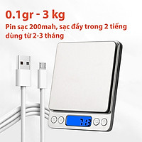 Cân Điện Tử Mini Cao Cấp 2021 MIFAN 0.01g - 3kg - Nhỏ Gọn, Siêu Chính Xác, Thép Không Gỉ, Màn LCD -Tặng 2 Đĩa Cân Và Pin
