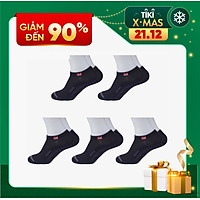 Combo 5 Đôi Tất Nam Vớ Nam Cổ Ngắn Sợi Cotton Cao Cấp Chống Hôi Chân, Không Xù, Không Bai Dão (Cùng Màu)