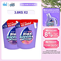 Combo Túi Nước Giặt Xả MaxKleen Hương Huyền Diệu Túi 3.8kg + Hương Hoa Nắng 3.8kg