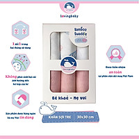 Hộp 6 khăn sữa sợi tre cho bé - siêu thấm hút, mềm mịn, an toàn cho da bé - kích thước 30x30cm
