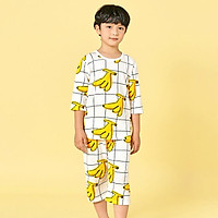 Bộ đồ lửng tay mặc nhà cotton giấy cho bé trai U2019 - Unifriend Hàn Quốc, Cotton Organic