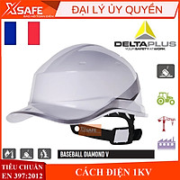 Mũ bảo hộ Deltaplus Baseball Dinamond V - nhựa ABS siêu cứng - Nón bảo hộ lao động cách điện 1KV (Kèm dây nón)