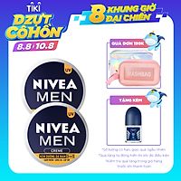 Combo 2 Kem Dưỡng Da Nam NIVEA MEN Creme 3in1 Giúp Giảm Nhờn, Sáng Da, Cấp Ẩm (30ml) - 83923