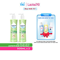Bộ 2 chai Sữa Tắm Gội Trẻ Em Lactacyd Milky BẢO VỆ, NUÔI DƯỠNG DA và TÓC BÉ VƯỢT TRỘI 500ml/chai