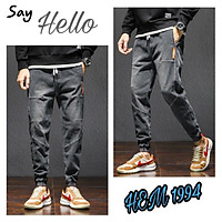 Jean jogger nam bo gấu, cạp chun phong cách_HẺM 1994