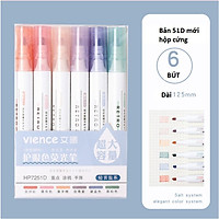 Set 6 Bút highlight pastel dạ quang ghi nhớ dòng cute đánh dấu nhiều màu TMBOOKS