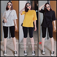 quần legging nữ đùi có 2 túi chéo(2 size M,L)