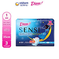 Băng Vệ Sinh Diana Sensi Cool Fresh Ban Đêm 35cm 3 Miếng/Gói