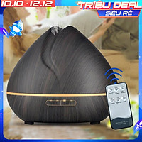 MÁY XÔNG TINH DẦU CHUYÊN DỤNG DUNG TÍCH 550ML, VÂN GỖ CAO CẤP, TÍCH HỢP ĐIỀU KHIỂN TỪ XA