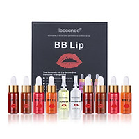 ibcccndc 4 Colors Lip Gloss Set Microneedle Derma Pigment BB Lip Serum Kit Semi-permanent Lip Makeup for Women Girls