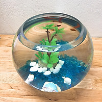 Combo Bể cá mini tròn mùa hè + Phụ kiện + Thức ăn Cá