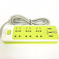 Ổ điện xanh chống giật 3 cổng usb