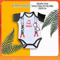 Xám I'm The Man TN C&Z Body Chip Cho Bé Cotton - Bodysuit Cho Bé