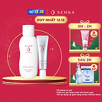 Bộ đôi dưỡng ẩm và dưỡng da trắng hồng mịn mượt Senka ( White Beauty Lotion 200ml + Serum White Beauty 35g)