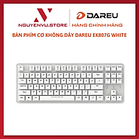 Bàn phím cơ không dây Dareu EK807G White- Hàng Chính Hãng