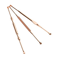 3 Pieces Steel Ear Pick Wax Cleaner Earpick Curette Remover Earwax Removal