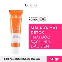 Sữa Rửa Mặt Sủi Bọt Oxy Thải Độc Sạch Sâu- GGG Wonder Glow Pore Detox Bubble Cleanser 50g